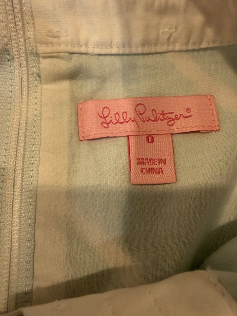 Women’s Lilly Pulitzer Turquoise Sundress with Pink Floral Border size 0 - Picture 2 of 4